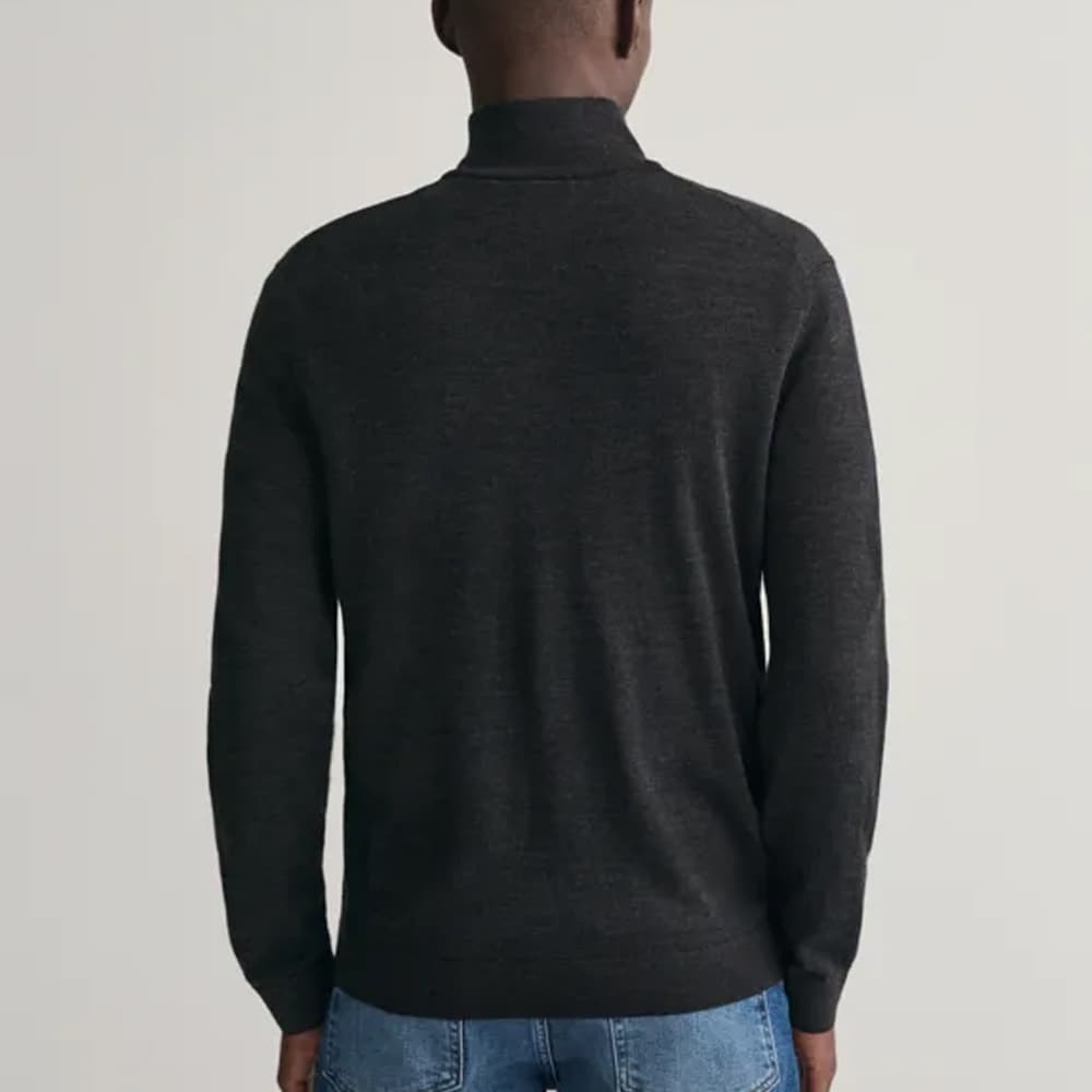 Merino Wool Half Zip - Charcoal