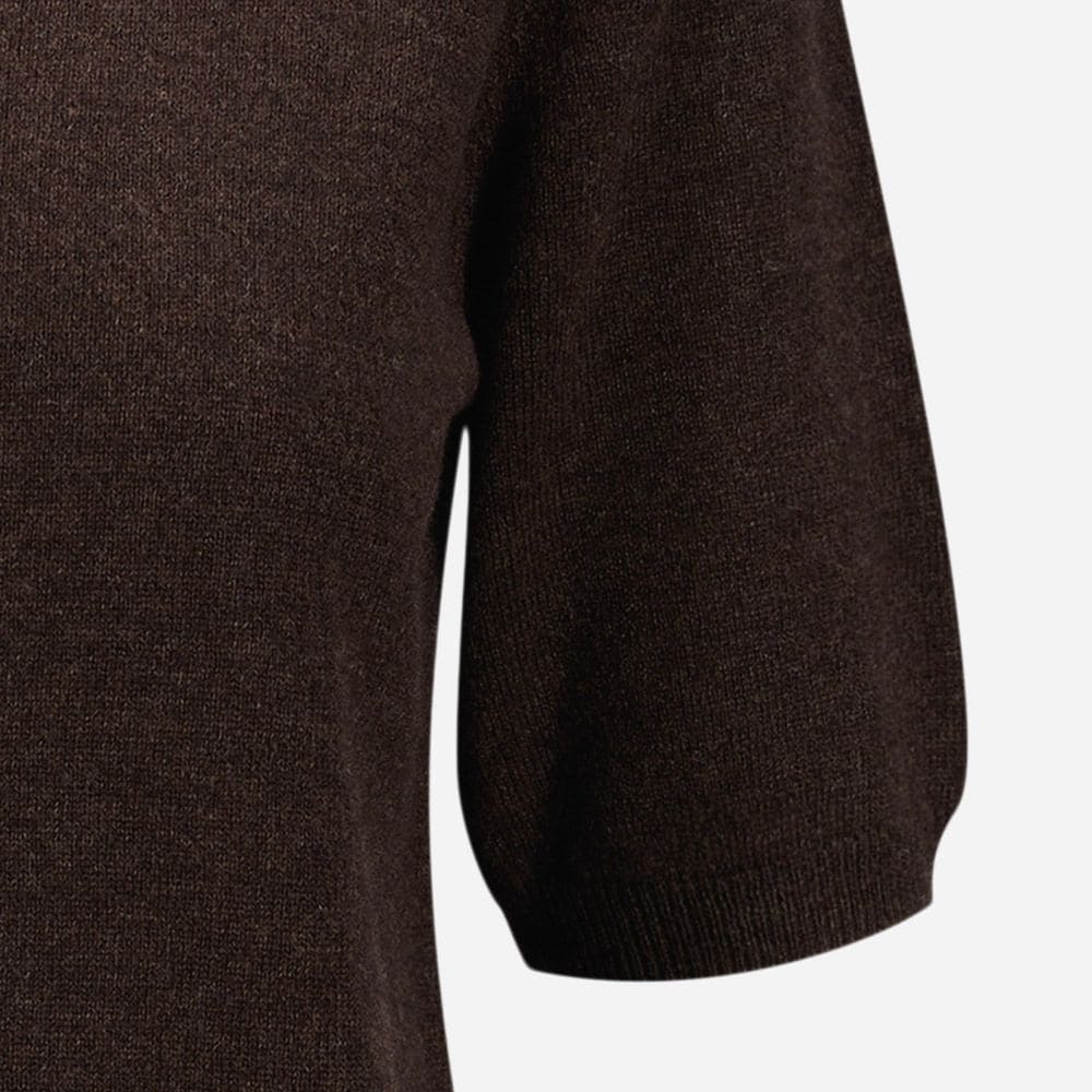 Marthe Tee Cashmere Blend - Dark Brown Melange