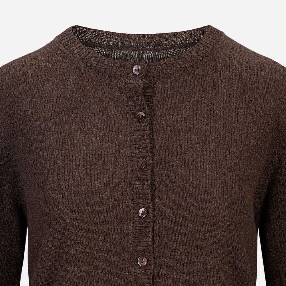 Clara Cardigan Dark Brown Melange