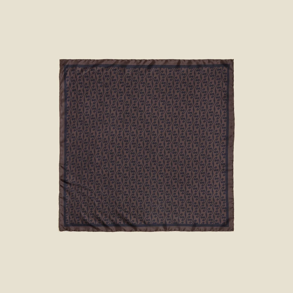 Fine Scarf Monogram - Brown Mix