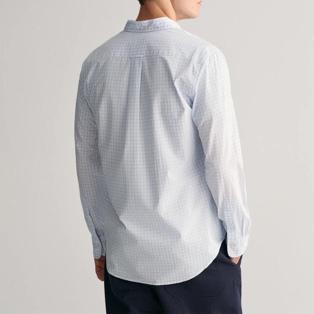 Regular Classic Poplin Gingham - Light Blue