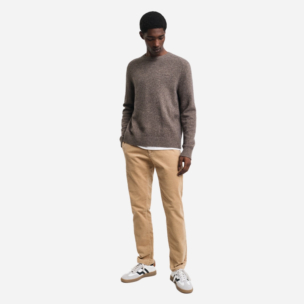 Slim Cord Chinos - Dark Khaki