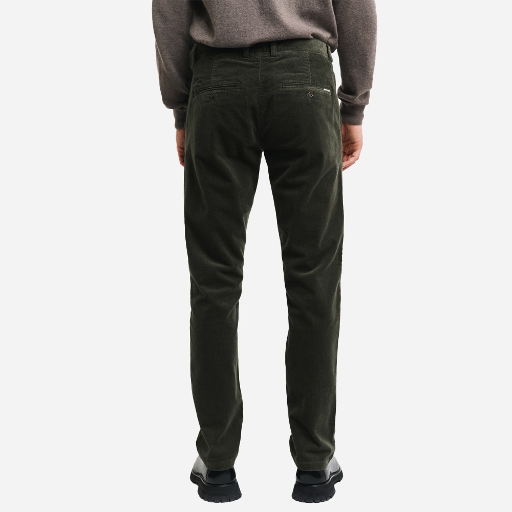 Slim Cord Chinos - Dark Sage