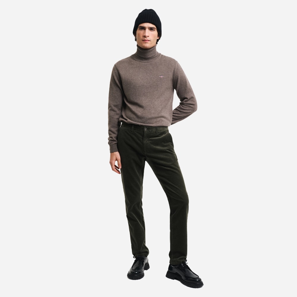 Slim Cord Chinos - Dark Sage