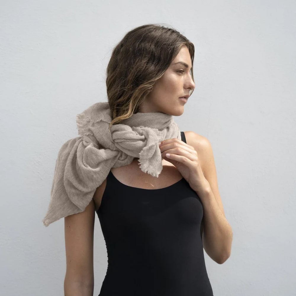 Cortina Luxury Scarf - Light Beige