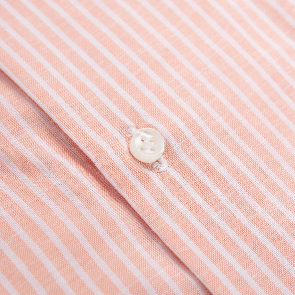 Cotton-Linen Shirt - Orange Stripes