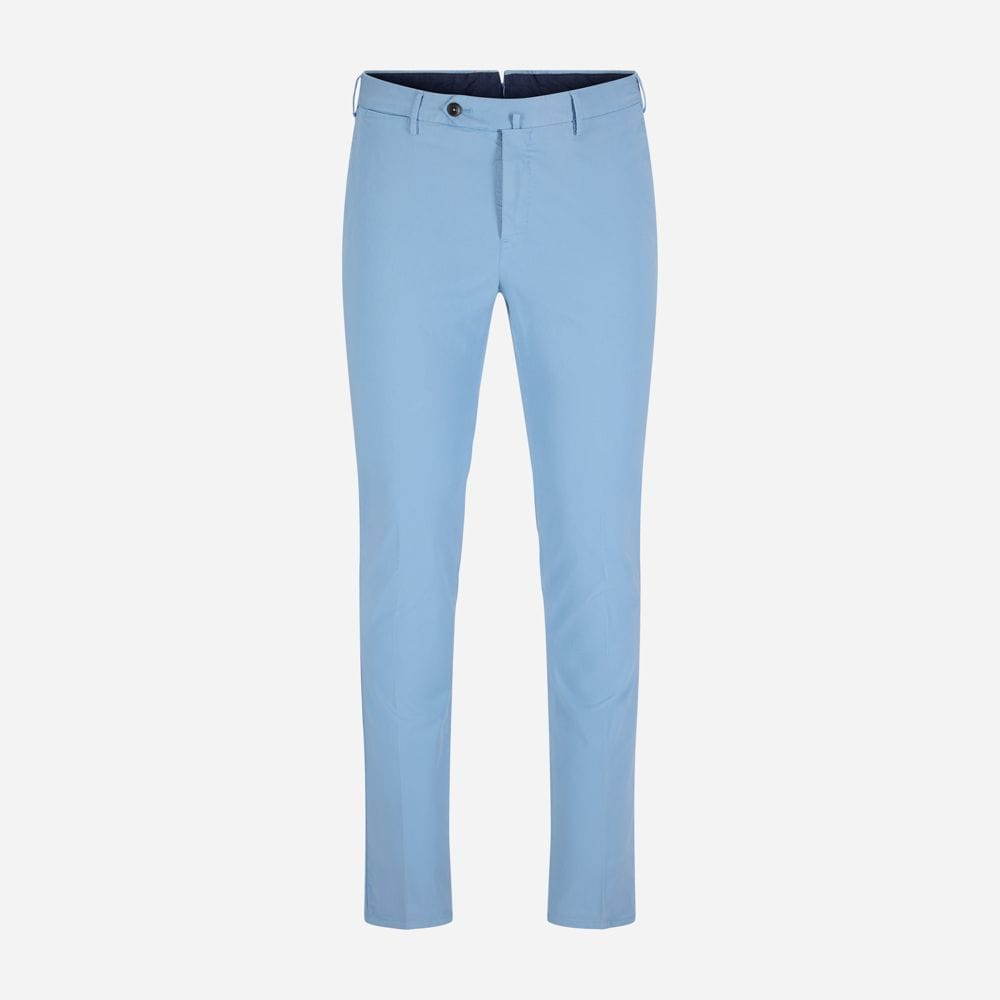 Gabardine Stretch Chinos - Azzurro