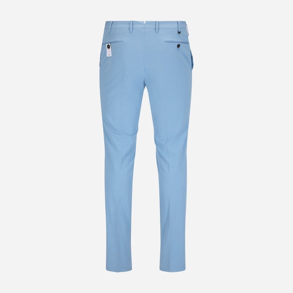 Gabardine Stretch Chinos - Azzurro