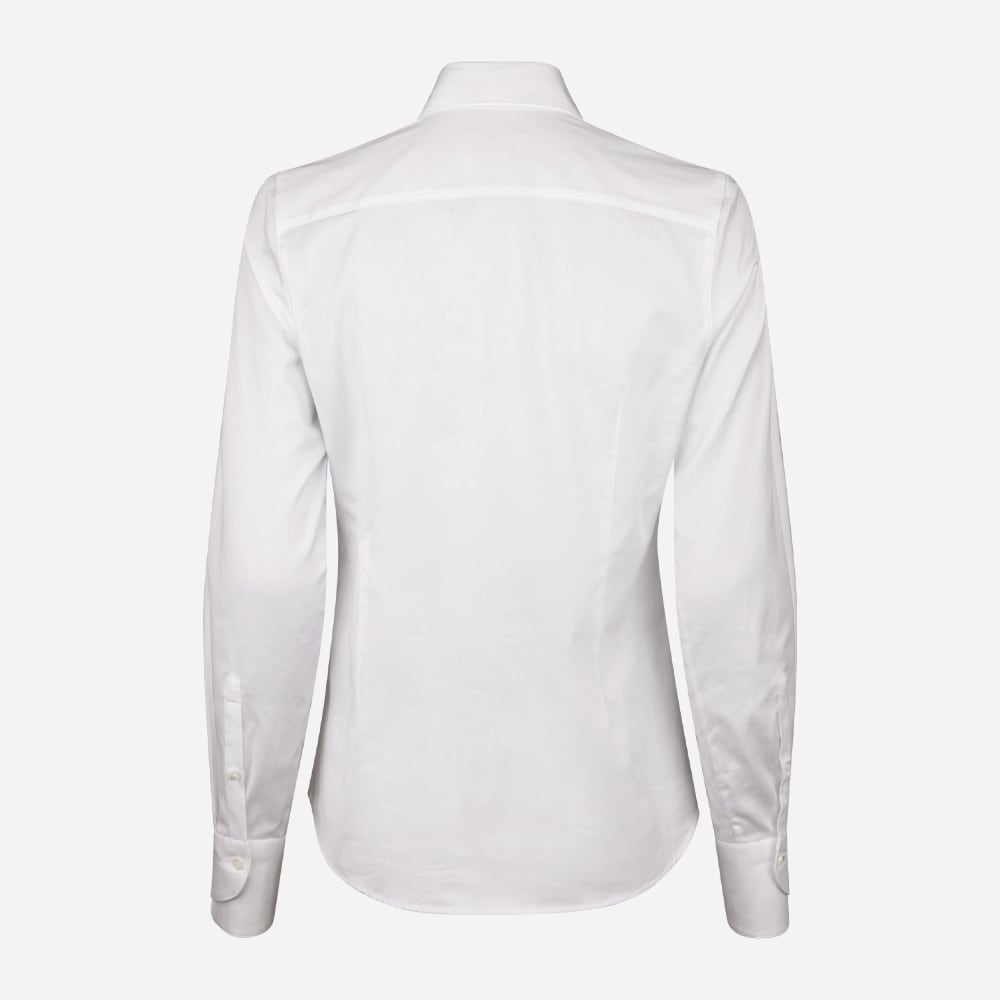 Ingrid Wide Collar Shirt - White