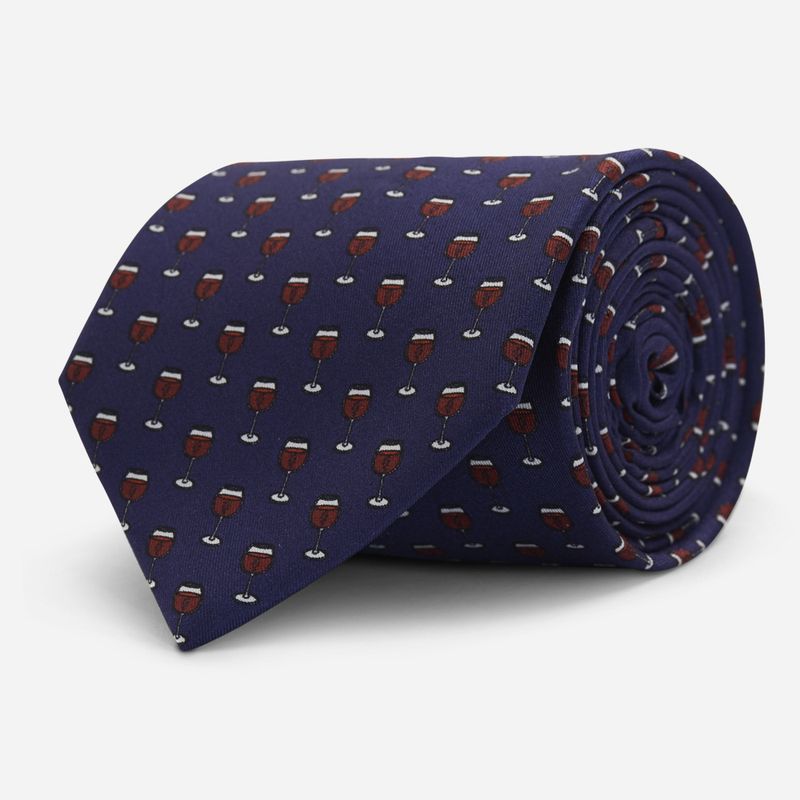 Tie Silk Wine - Blue-Red Wine