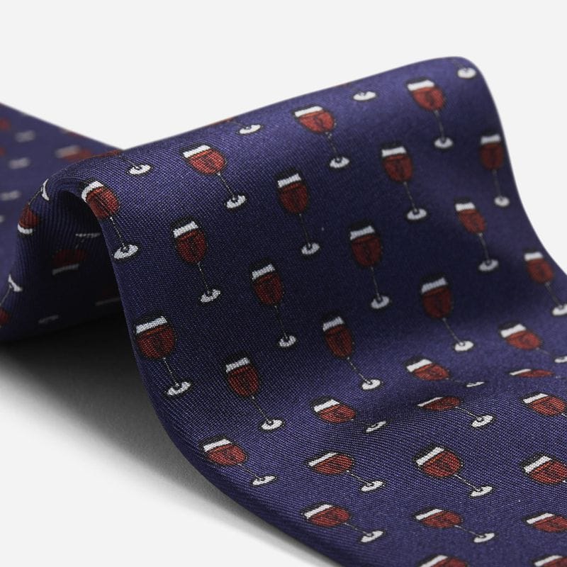 Tie Silk Wine - Blue-Red Wine