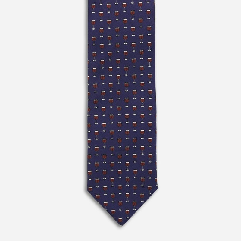 Tie Silk Wine - Blue-Red Wine