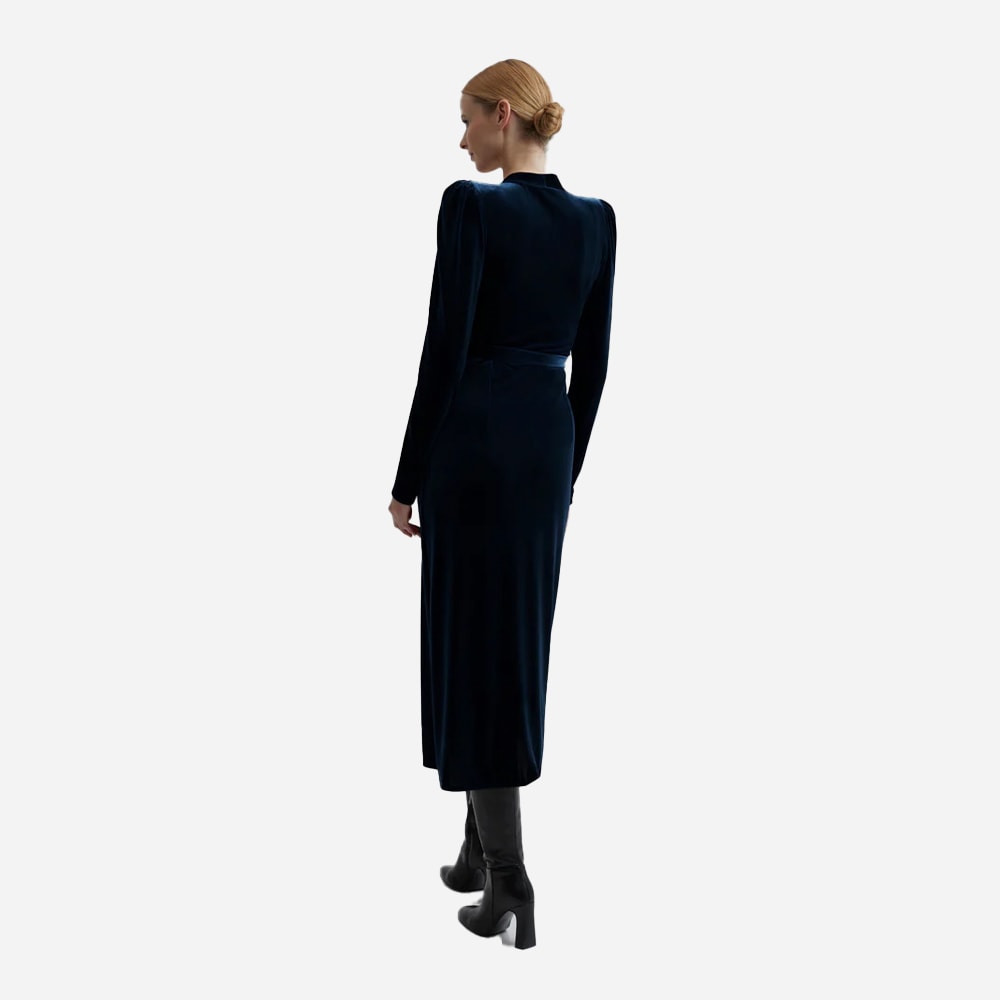 Sibley Velvet Dress - Navy Blue