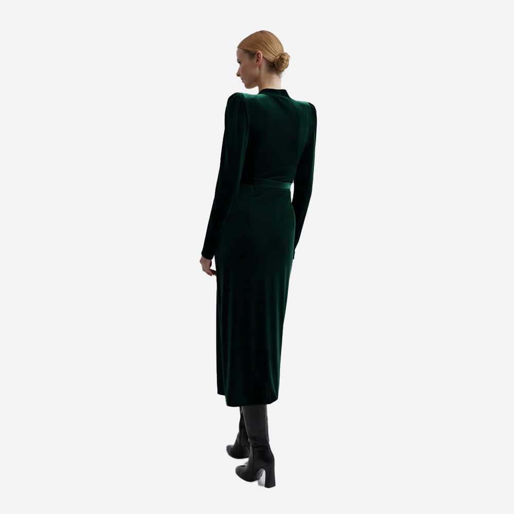 Sibley Velvet Dress - Emerald Green