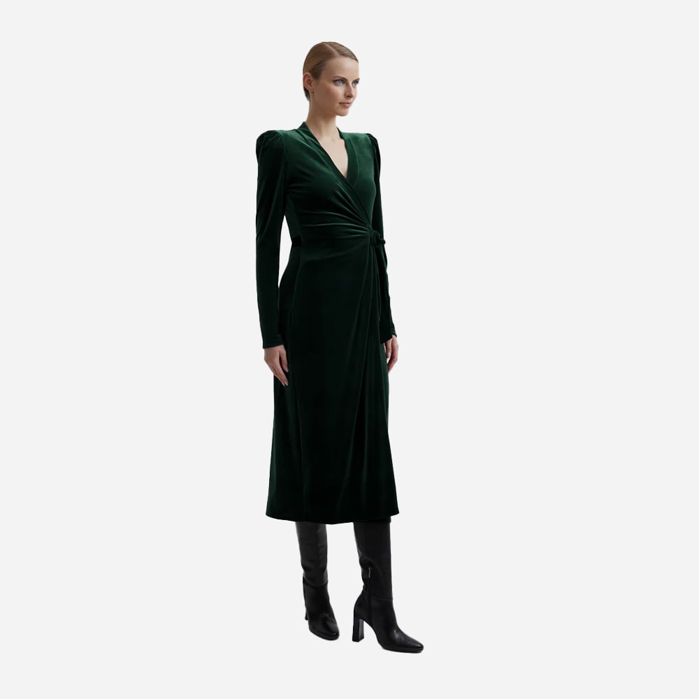 Sibley Velvet Dress - Emerald Green