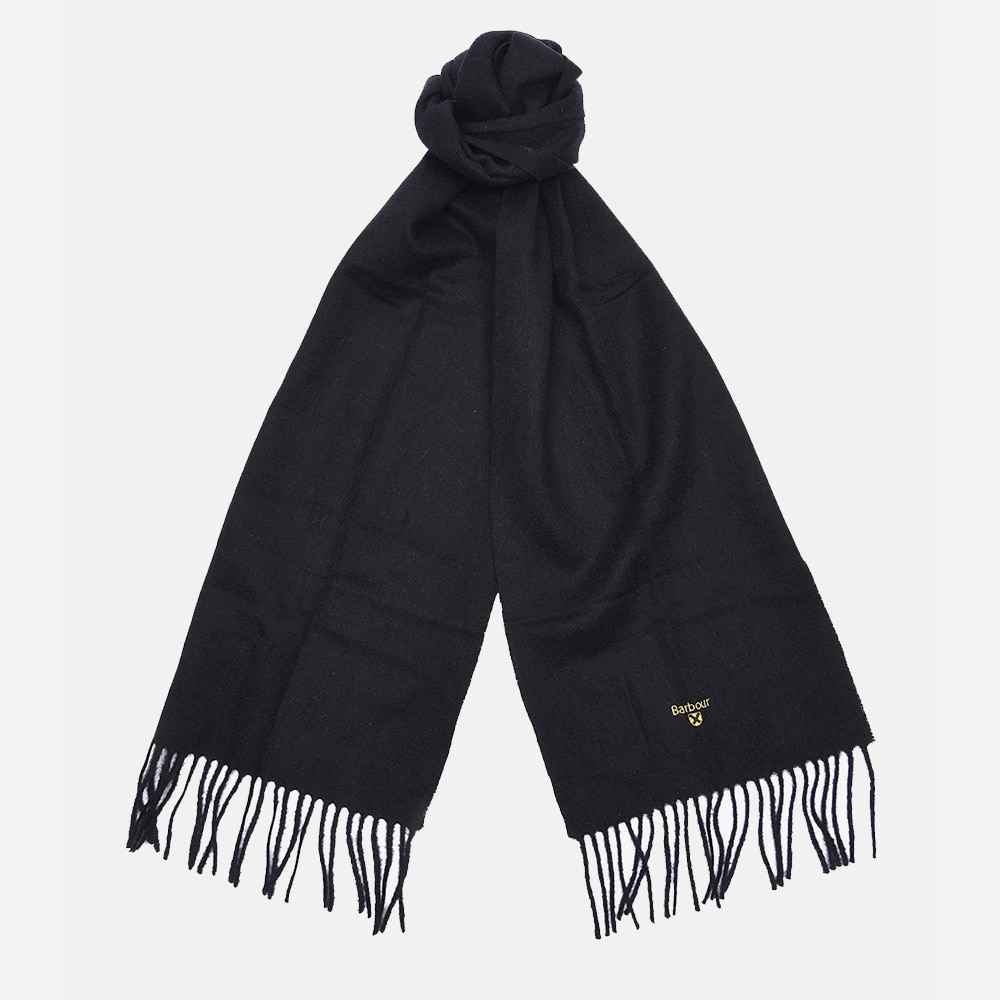 Plain Lambswool Scarf - Navy