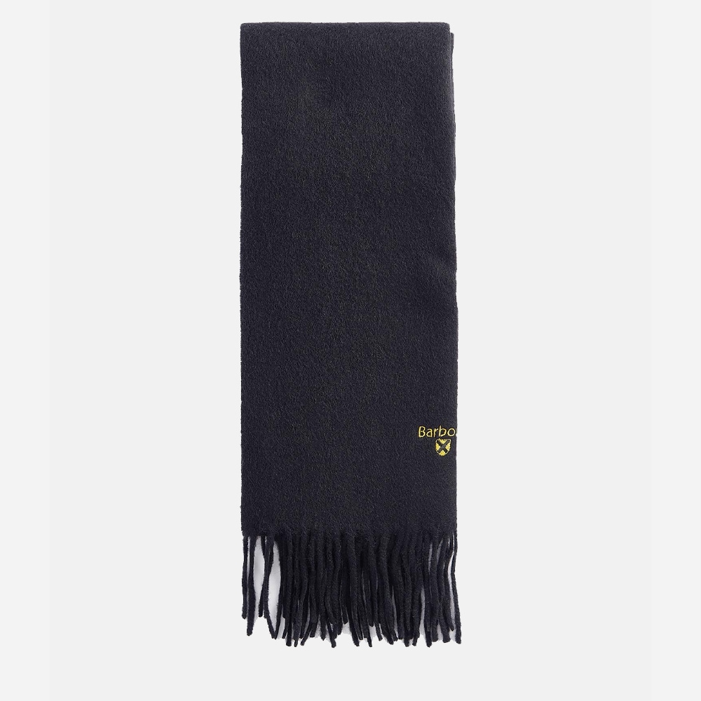 Plain Lambswool Scarf - Navy