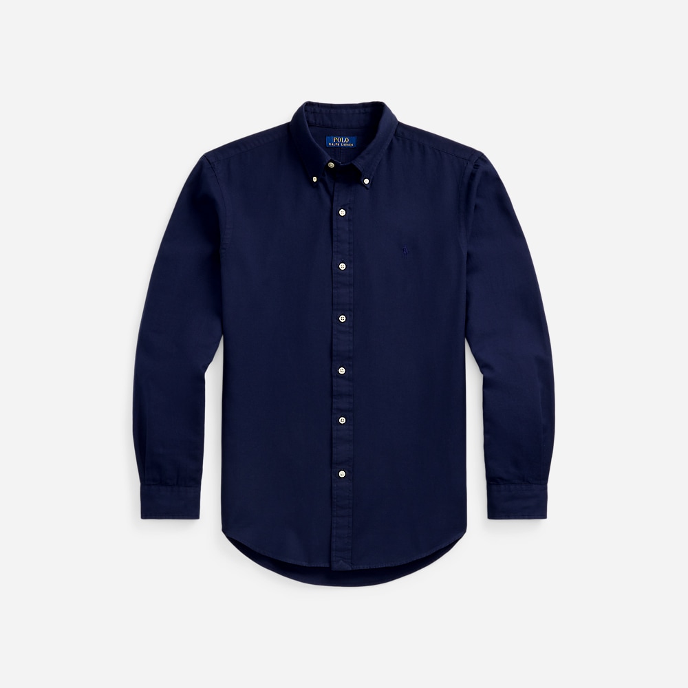 Custom Fit Garment Dyed Sport Shirt - Collection Navy