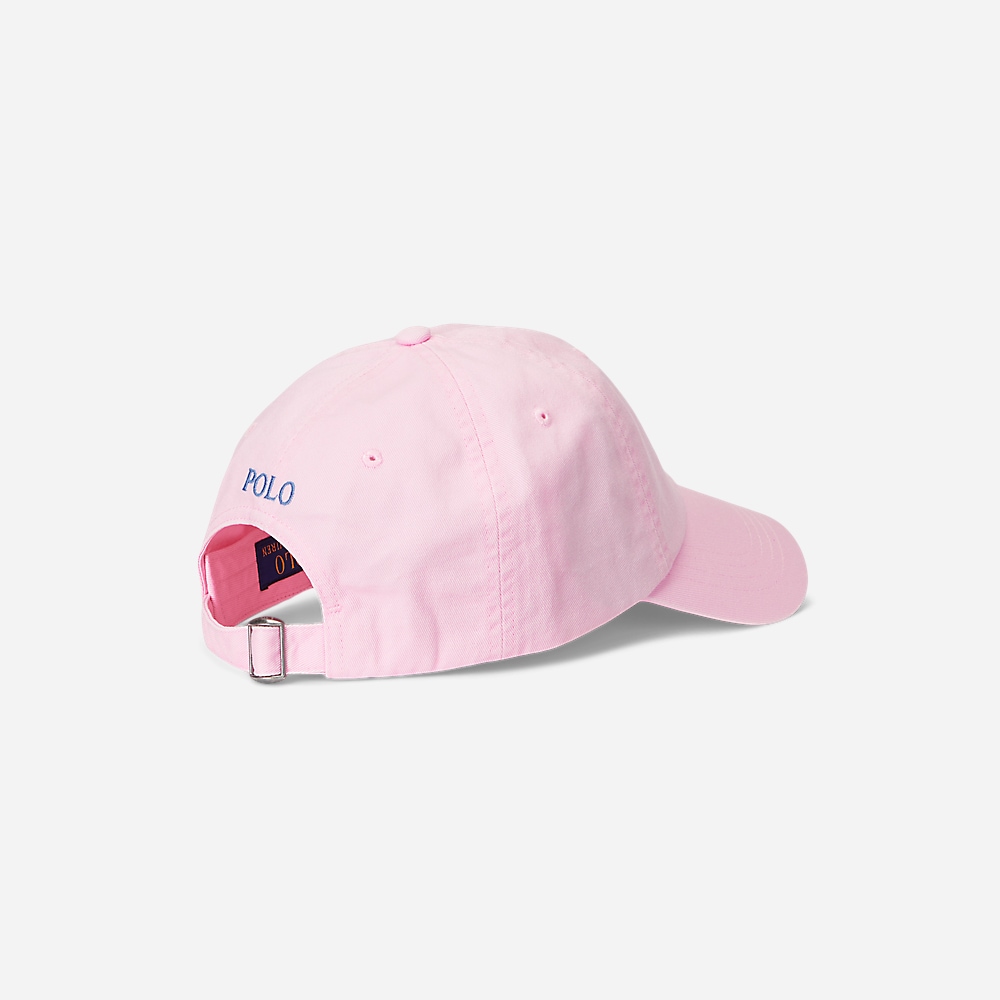 Cotton Chino Ball Cap - Carmel Pink /Jewel Blue