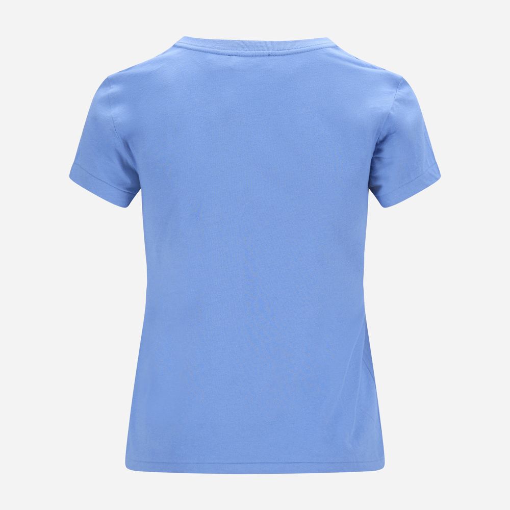 Cotton Jersey V-Neck Tee - Pond Blue