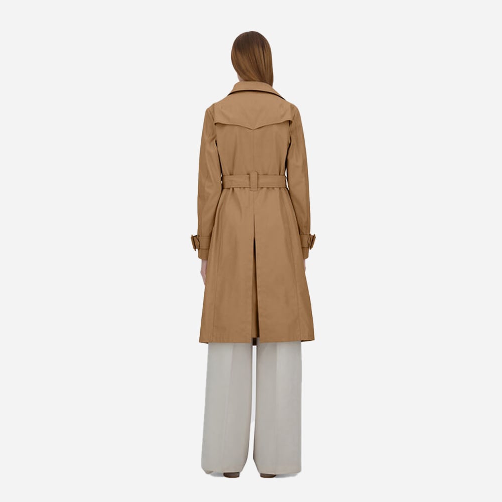 Trench Coat In Delon & Monogram - Camel