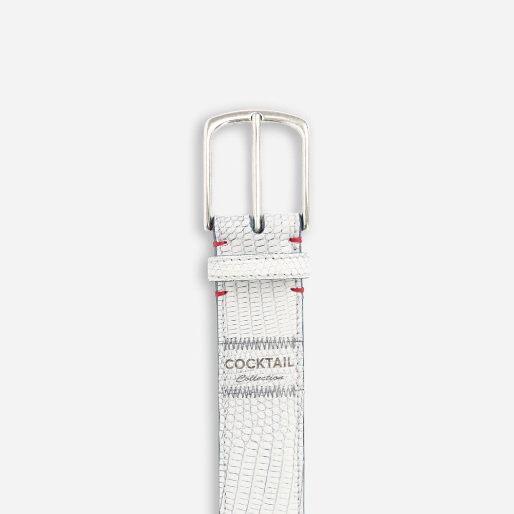 Lizzard Belt - Gin White