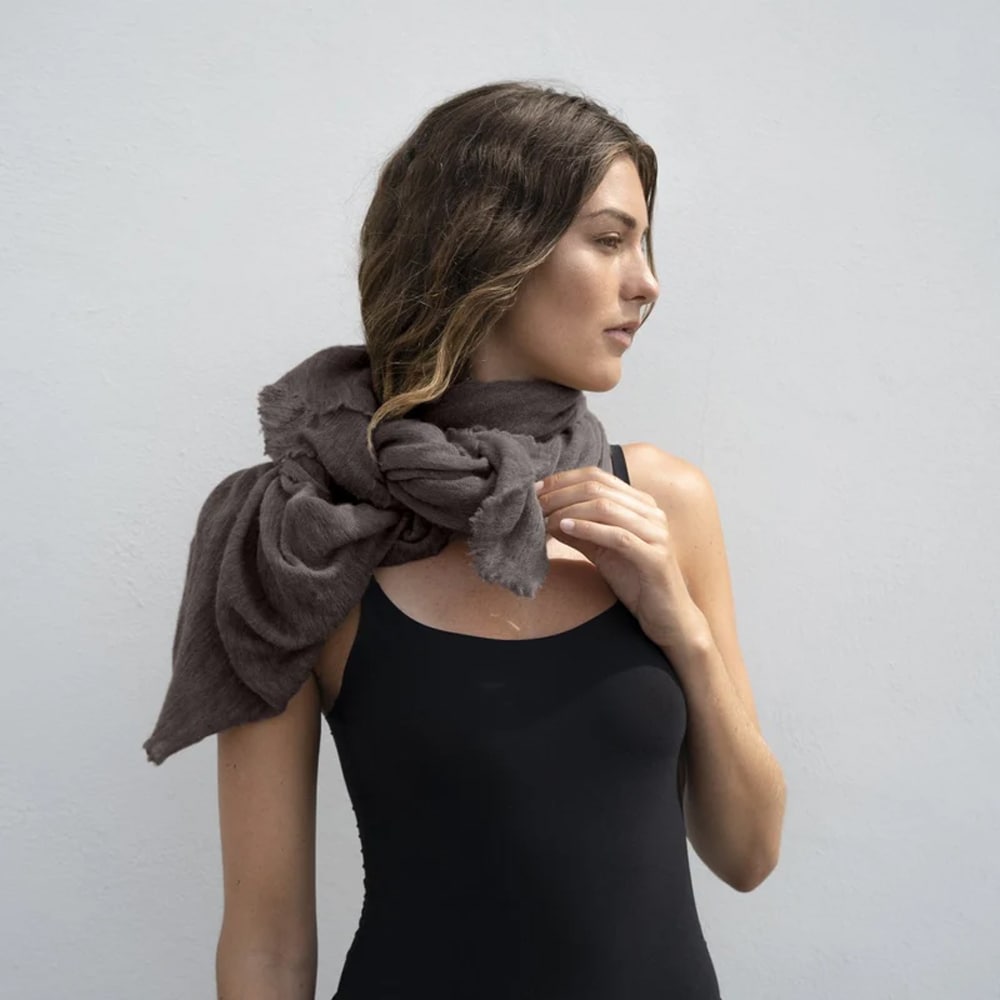 Cortina Luxury Scarf - Light Brown