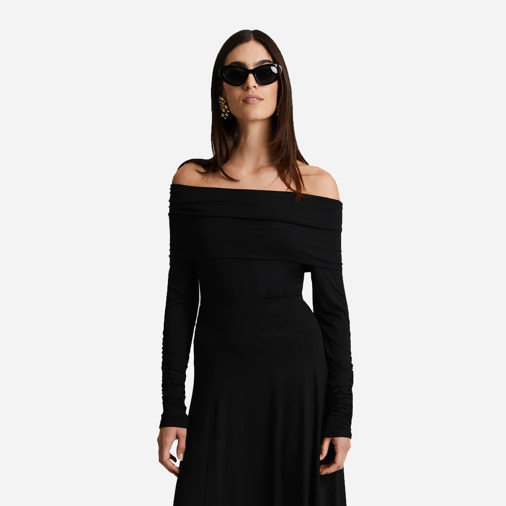 Gianella Off-Shoulder Top - Black