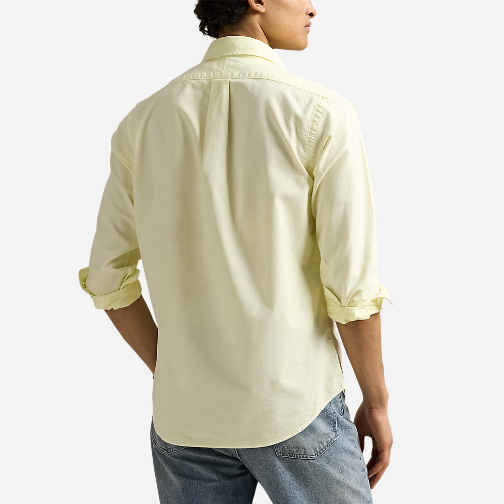 Custom Fit Mineral-Dyed Oxford Shirt - Lime