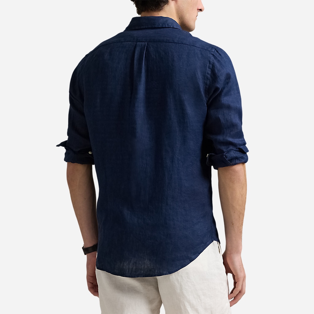 Custom Fit Linen Shirt - Newport Navy