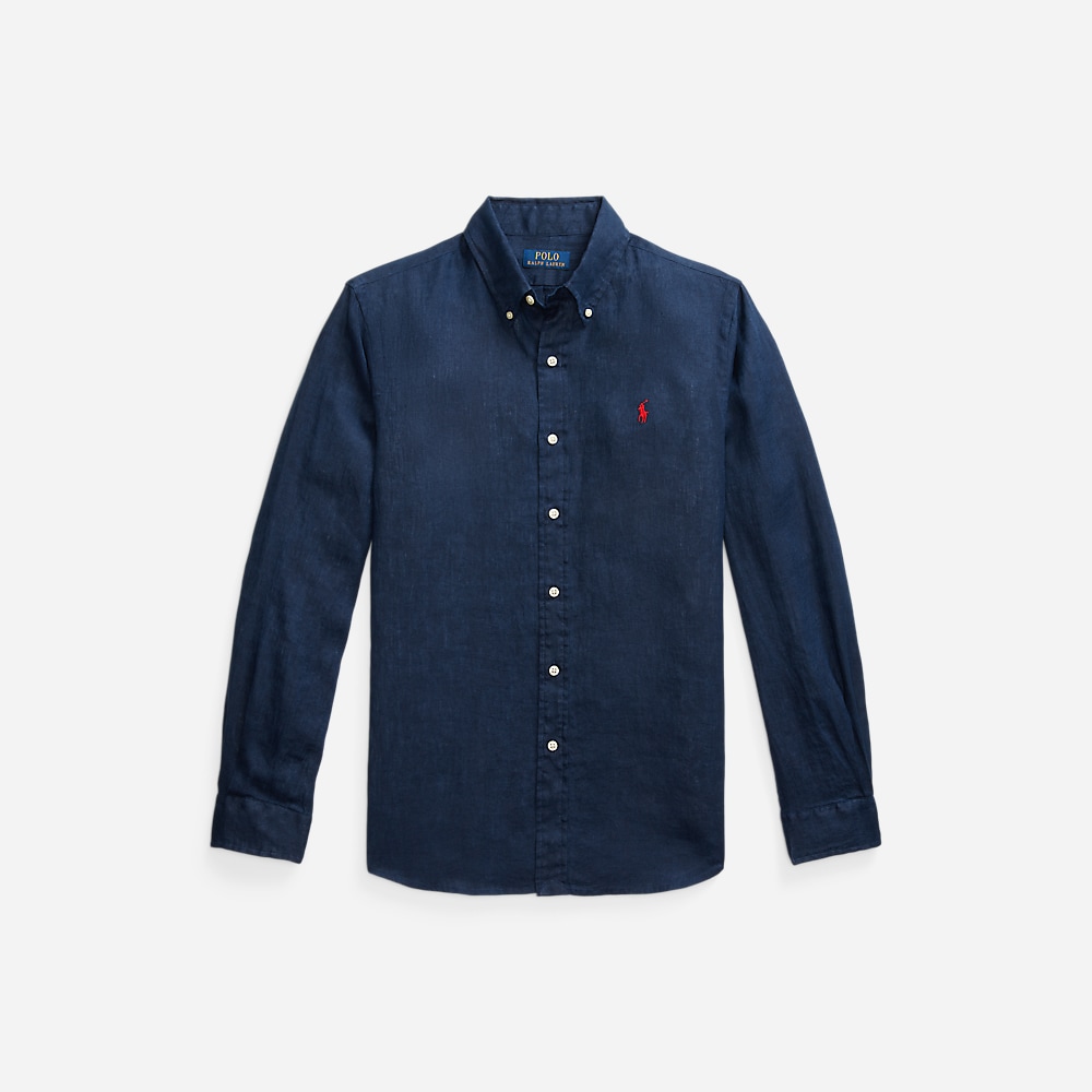 Custom Fit Linen Shirt - Newport Navy