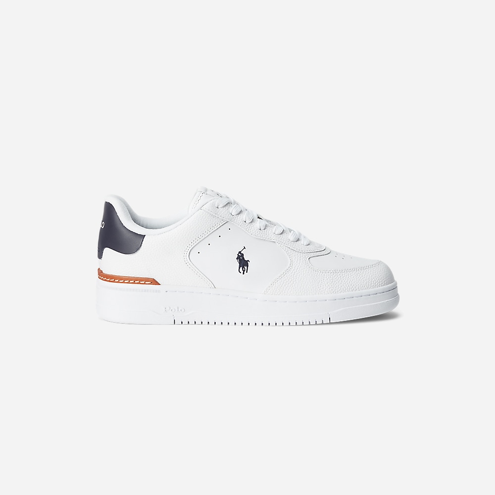 Master Court Leather Sneaker - White/Navy Pp