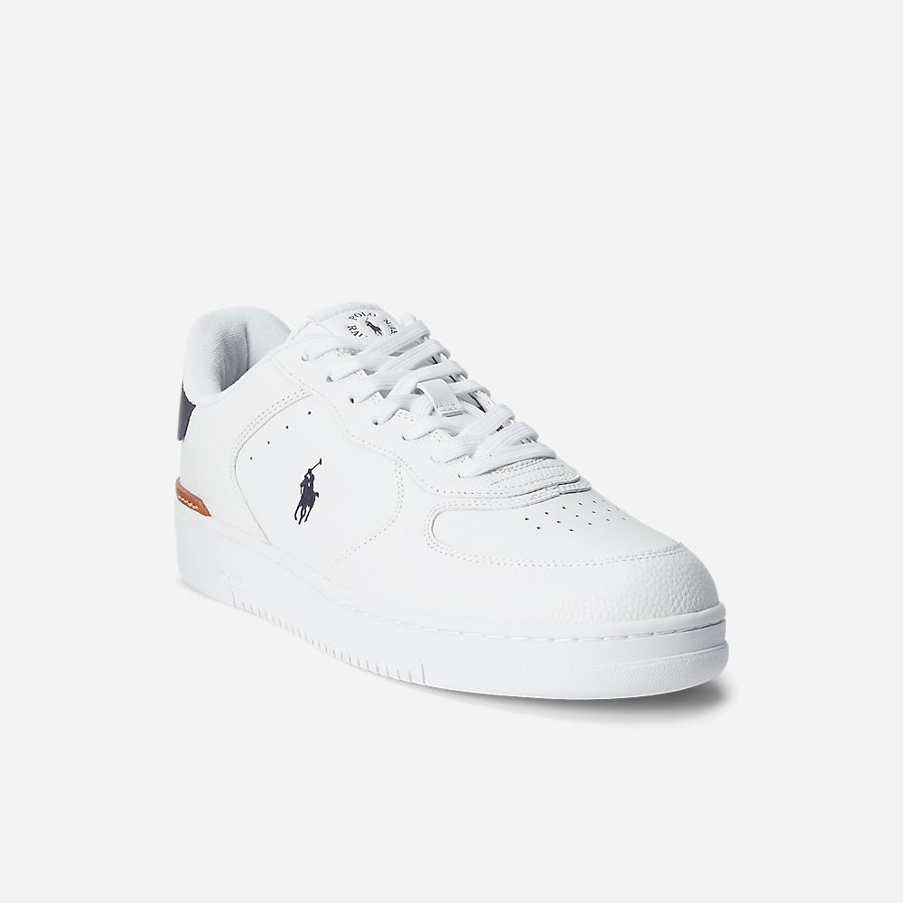 Master Court Leather Sneaker - White/Navy Pp