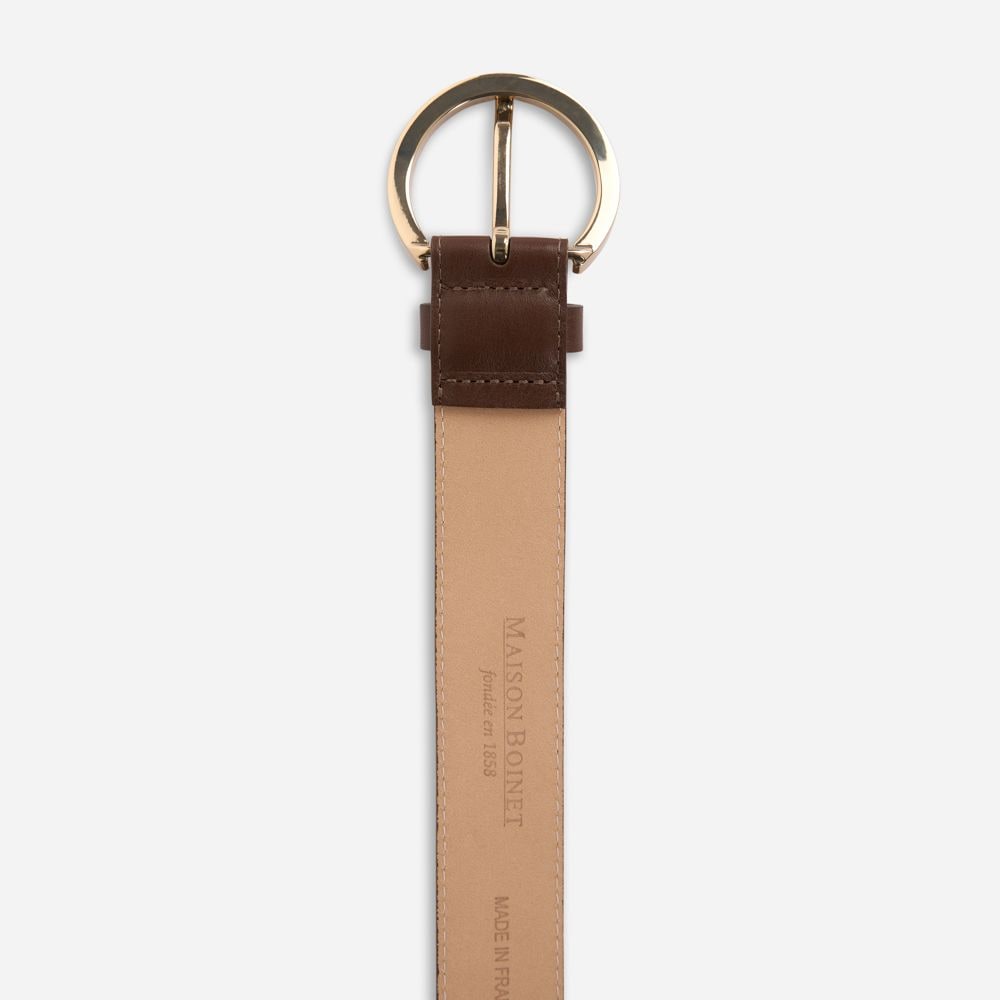 Smooth Leather Belt - Cacao