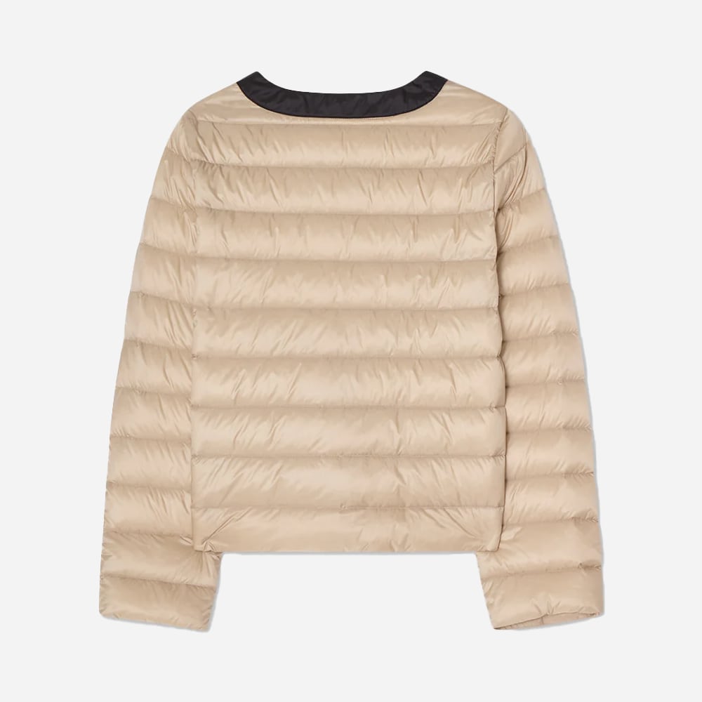 Ida Contrast Down Jacket - Light Beige/Black