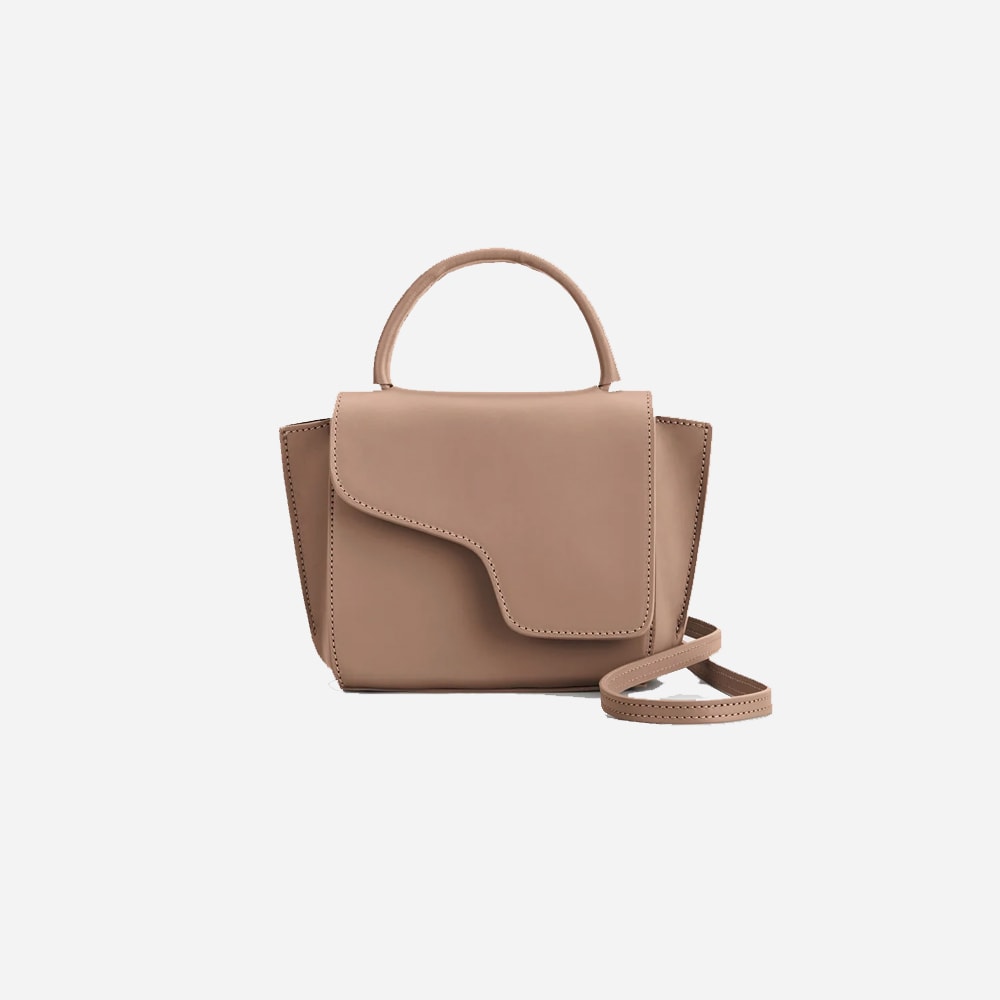 Montalcino Hazelnut Leather Mini Handbag - Hazelnut