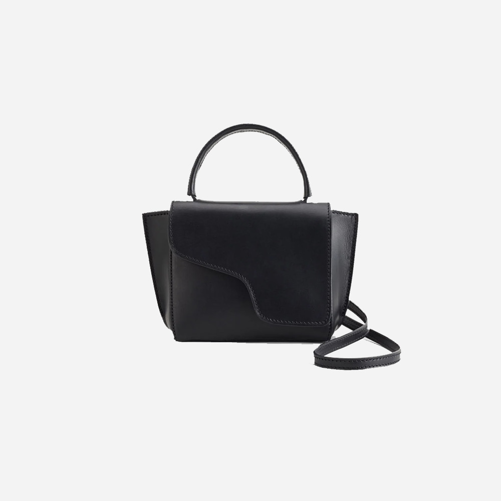 Montalcino Black Leather Mini Handbag - Black