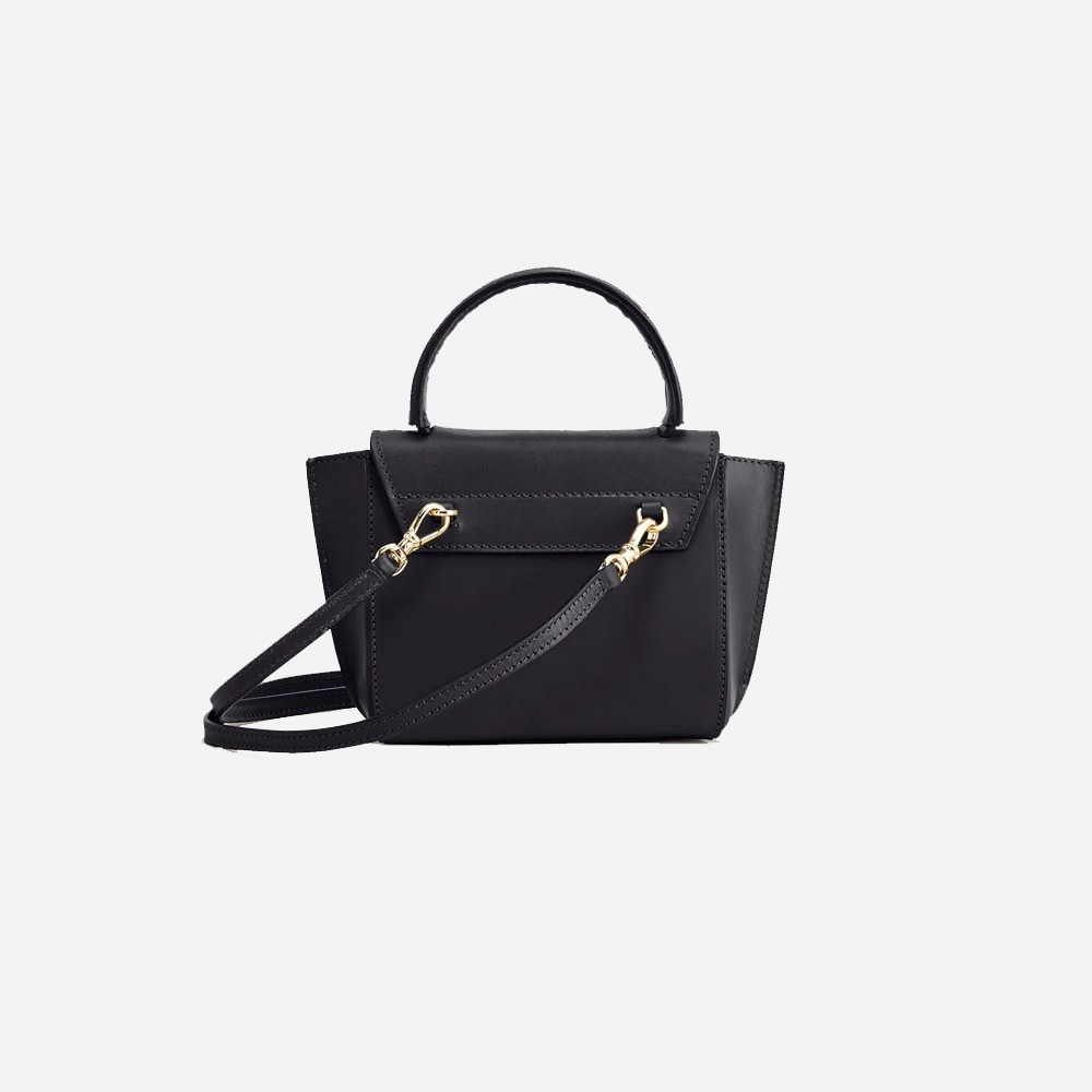 Montalcino Black Leather Mini Handbag - Black