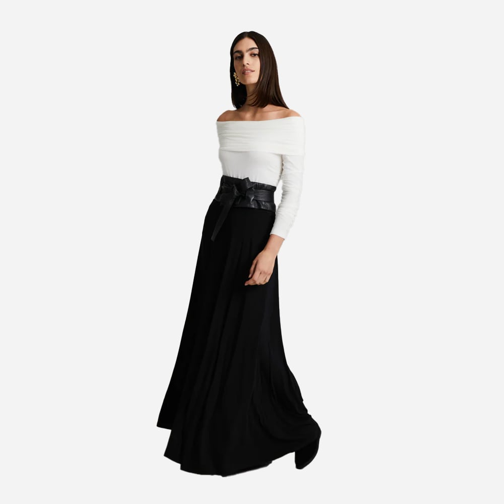 Gianella Off-Shoulder Top - Chalk White