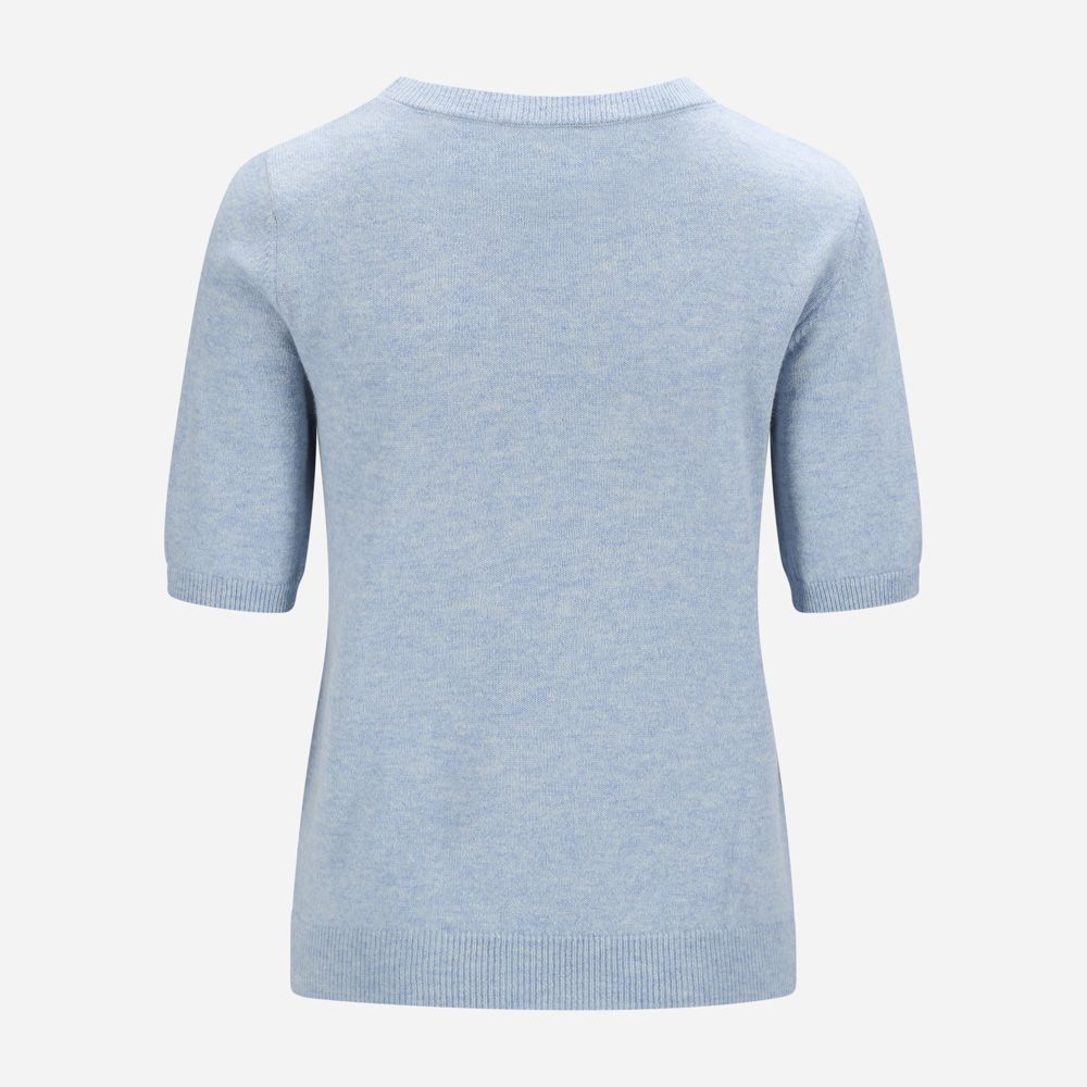 Marthe Tee Cashmere Blend - Light Blue Mel