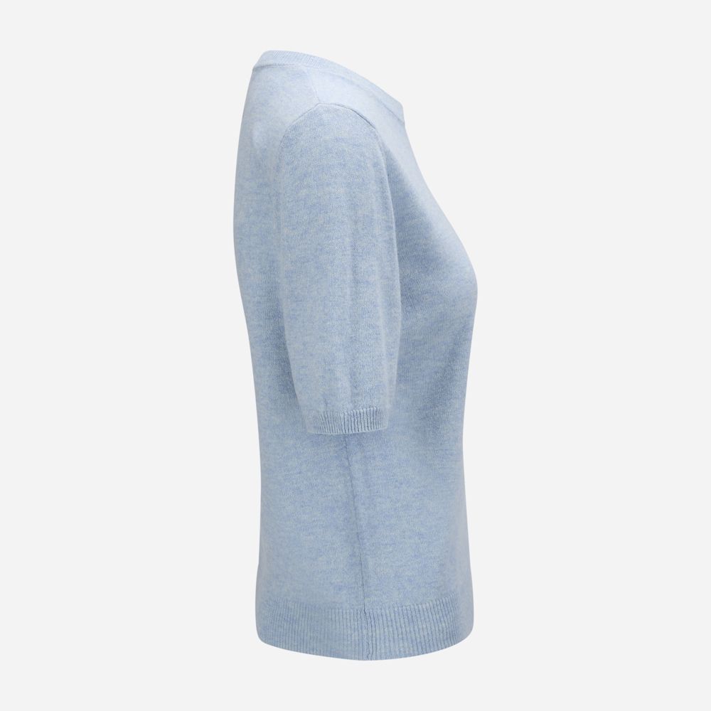 Marthe Tee Cashmere Blend - Light Blue Mel