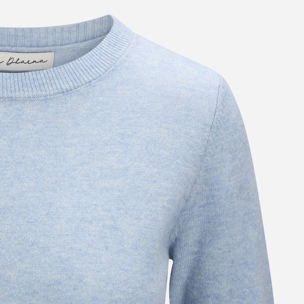 Marthe Tee Cashmere Blend - Light Blue Mel