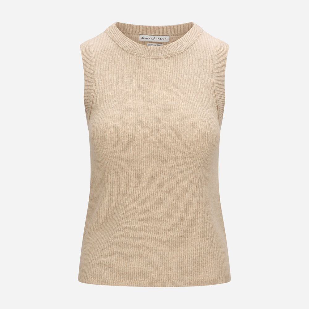 Naomi Vest Cashmere Blend - Beige Mel