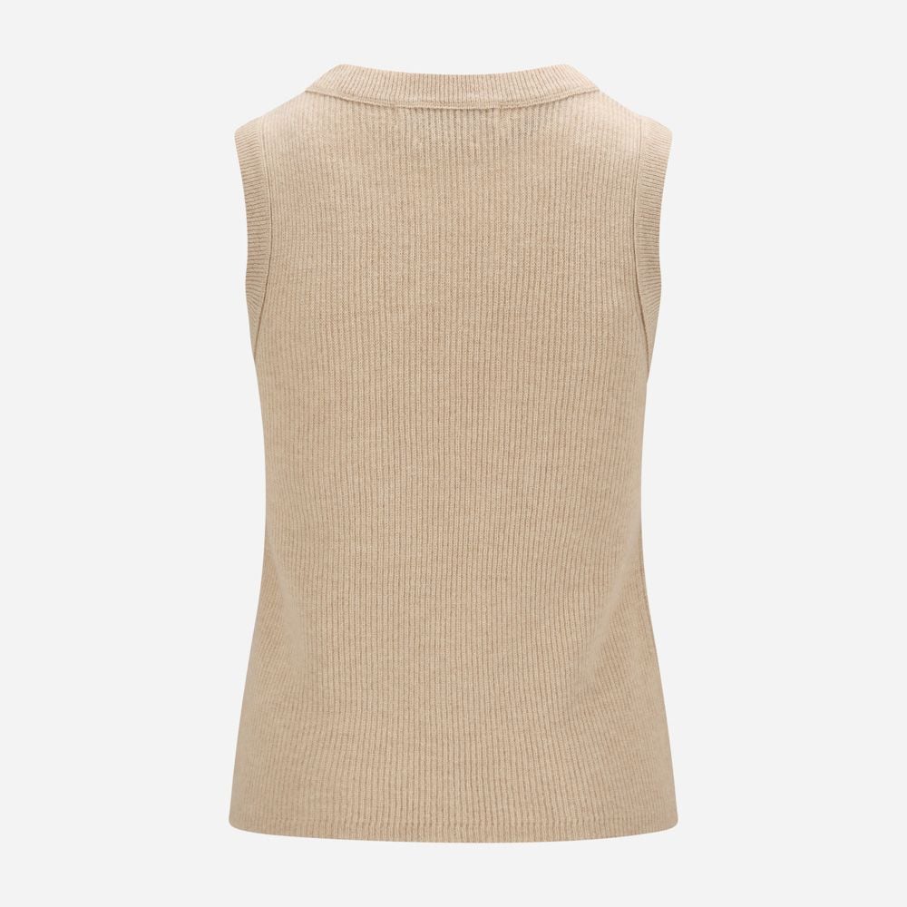 Naomi Vest Cashmere Blend - Beige Mel