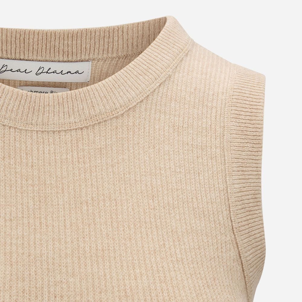 Naomi Vest Cashmere Blend - Beige Mel