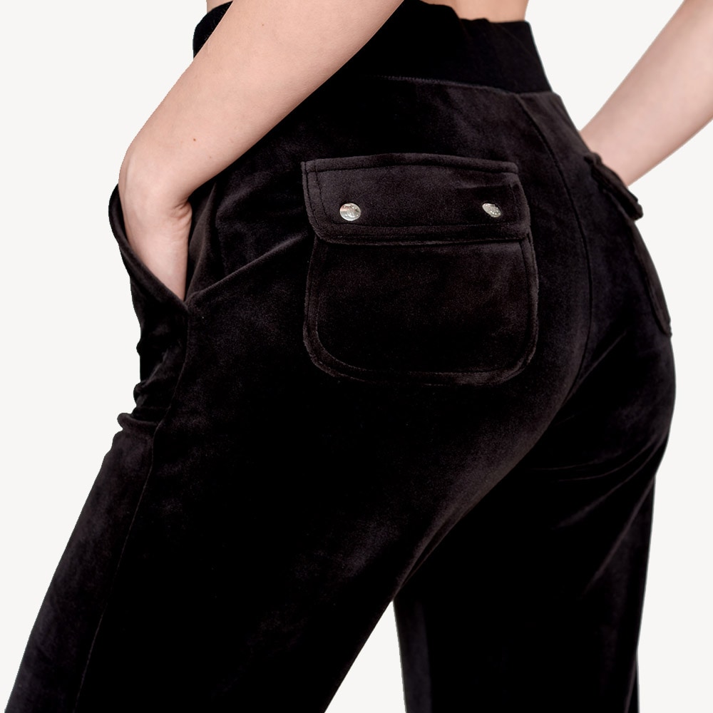 Del Ray Velour Pant - Black