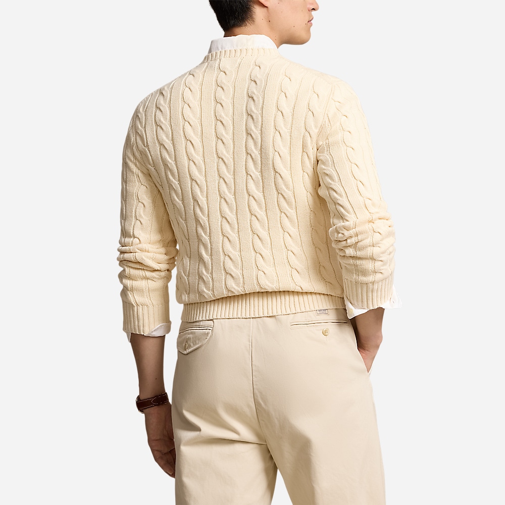 Cable-Knit Cotton Sweater - Andover Cream