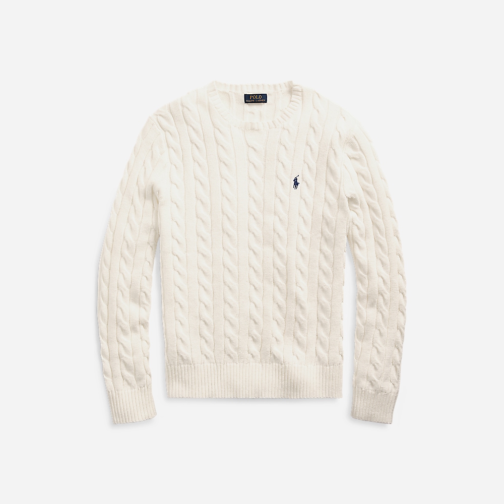 Cable-Knit Cotton Sweater - Andover Cream