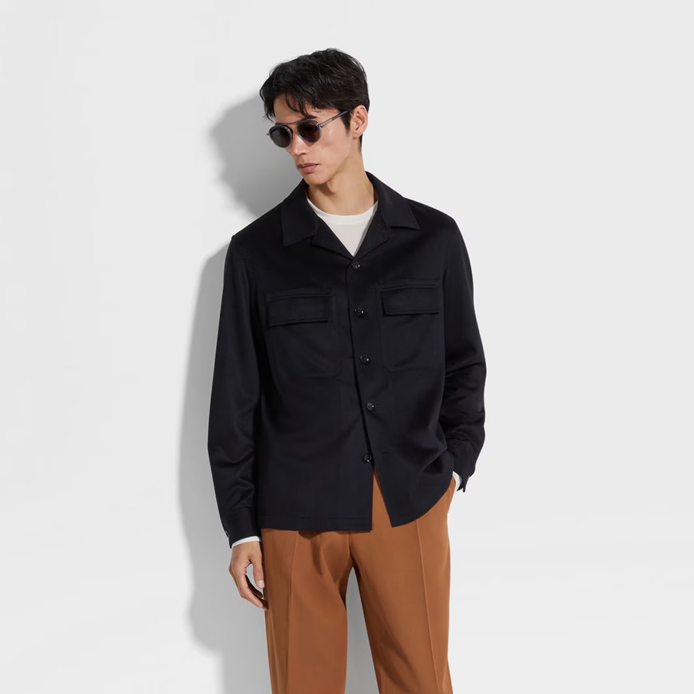 Oasi Cashmere Alba Overshirt - Dark Blue