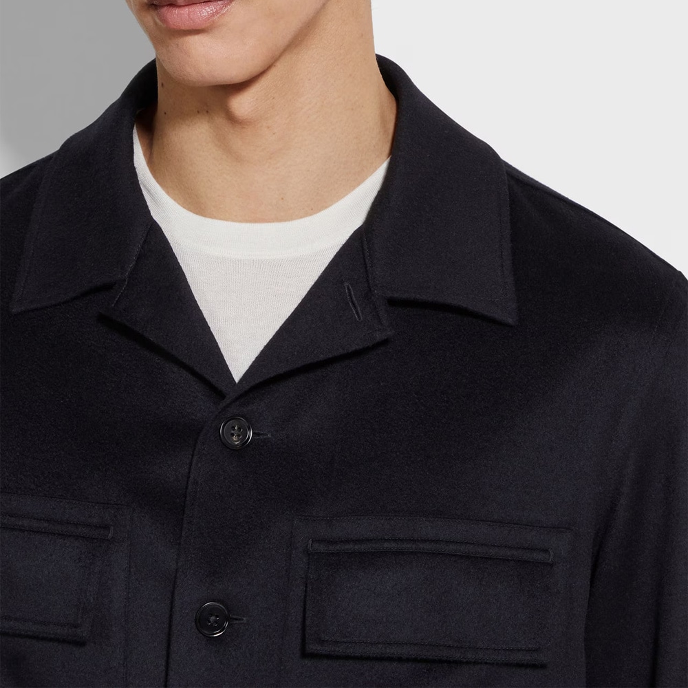 Oasi Cashmere Alba Overshirt - Dark Blue